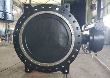 DN1000 kết nối Flange Double Offset Butterfly Valve, Thép đúc kim loại ngồi van bướm